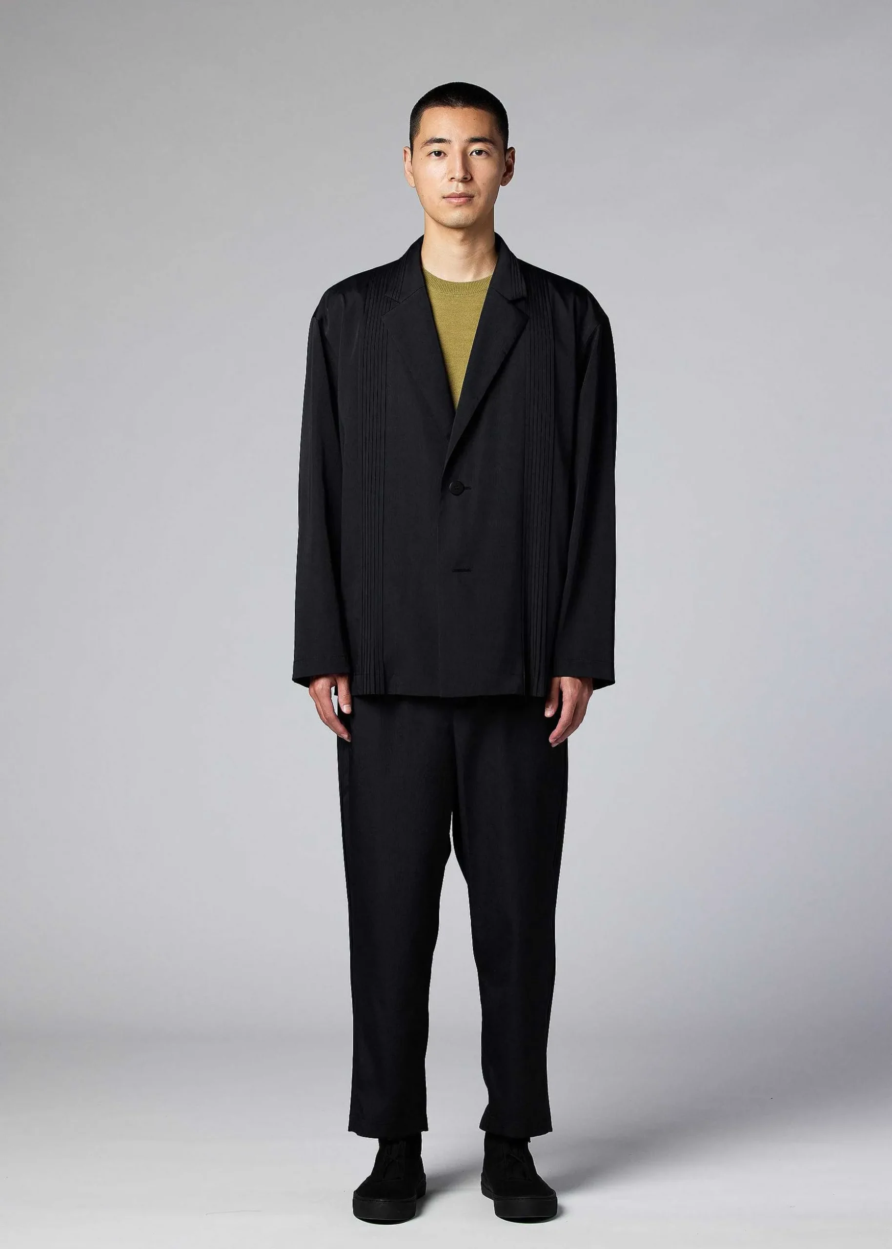 ISSEY MIYAKE Pants|Air Pleats Black