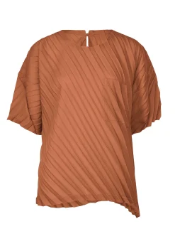 ISSEY MIYAKE Top|Angle Pleats Shirt