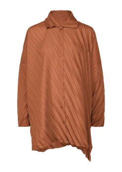 ISSEY MIYAKE Top|Angle Pleats Shirt