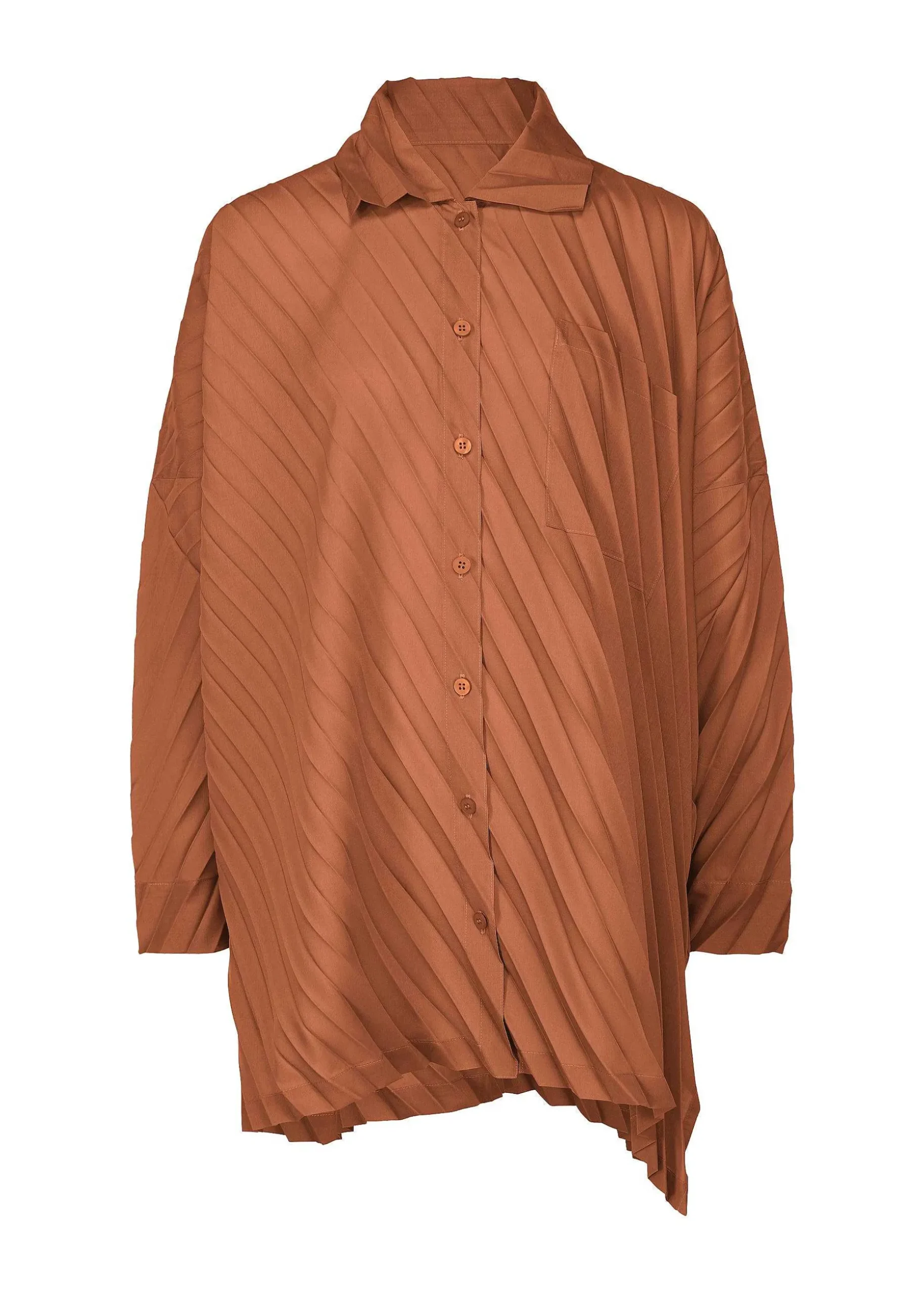 ISSEY MIYAKE Top|Angle Pleats Shirt