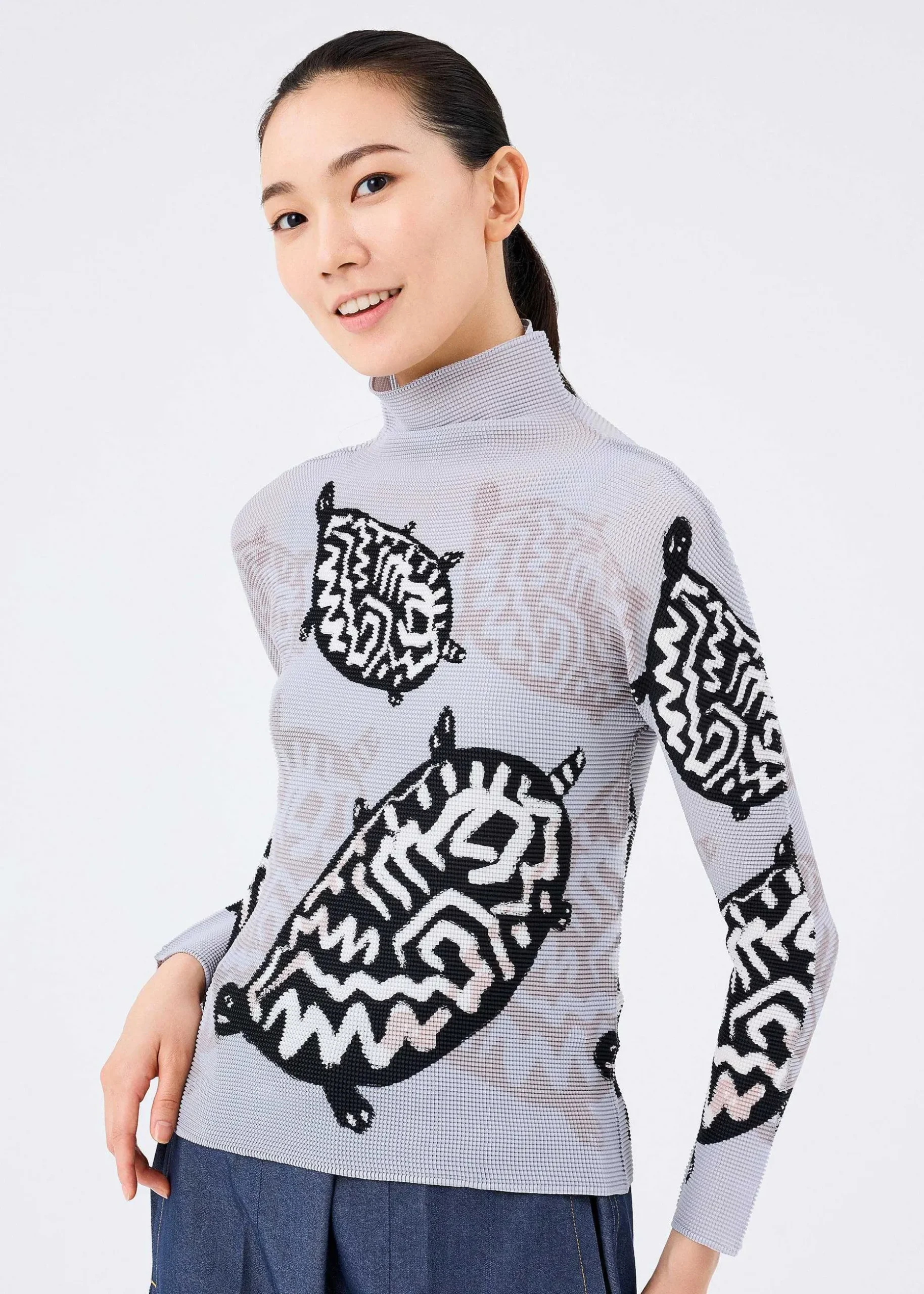 ISSEY MIYAKE Top|Animal Pattern