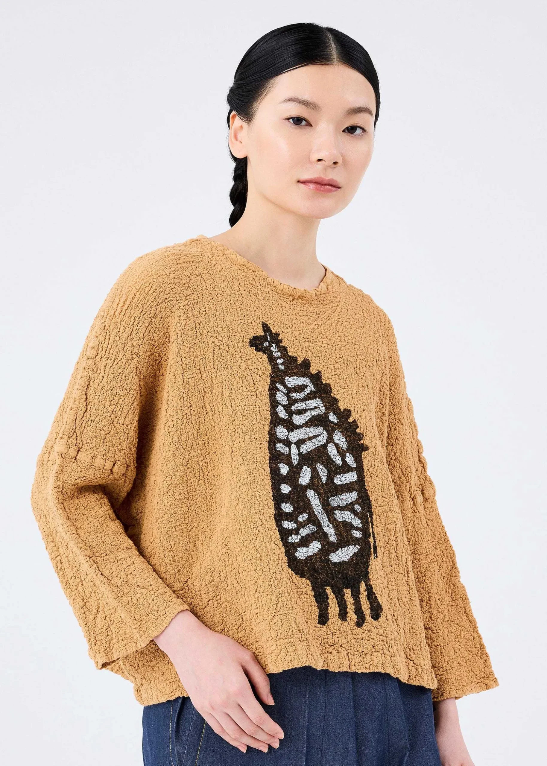 ISSEY MIYAKE Top|Animal Pattern Print Cauliflower