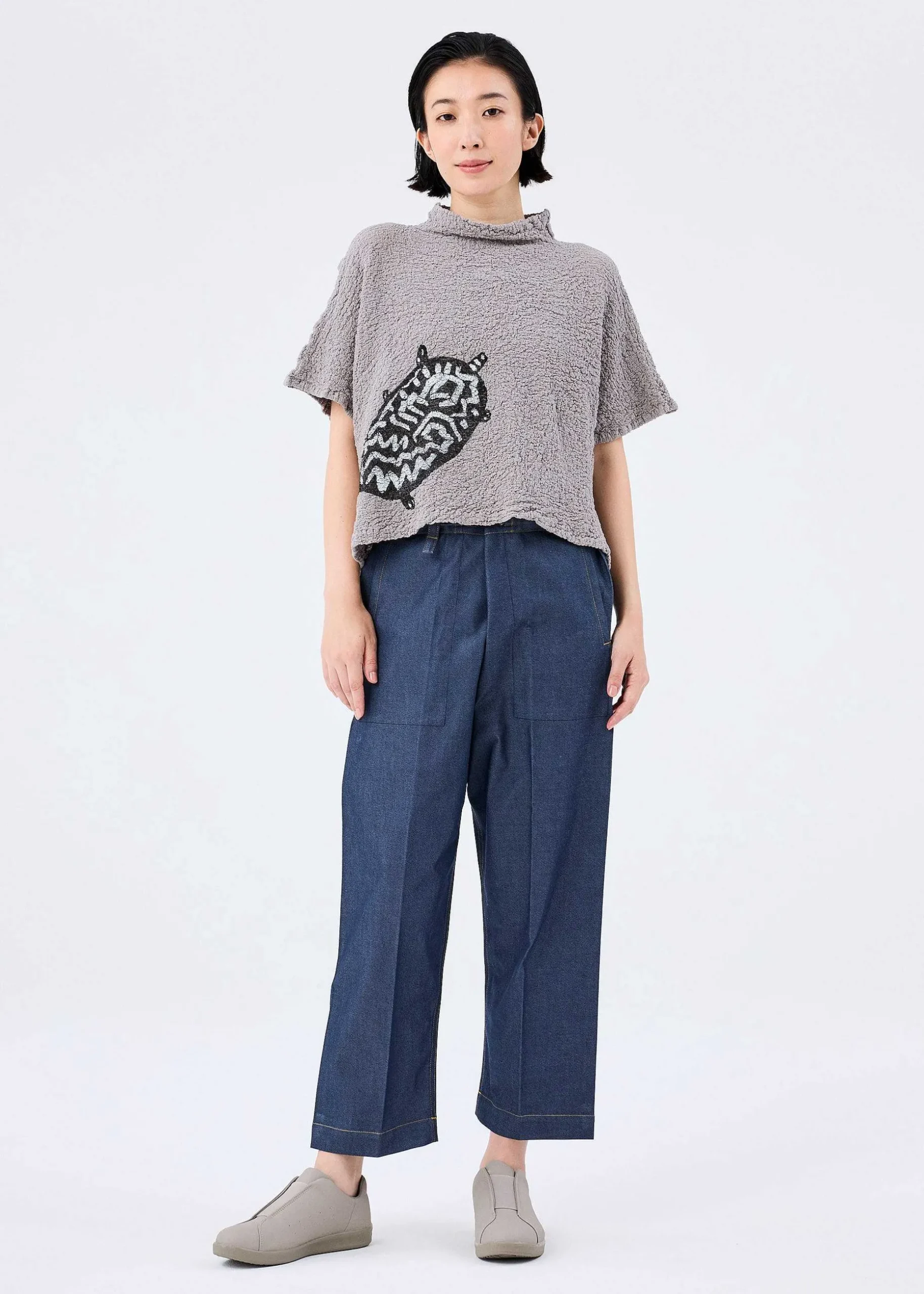 ISSEY MIYAKE Top|Animal Pattern Print Cauliflower