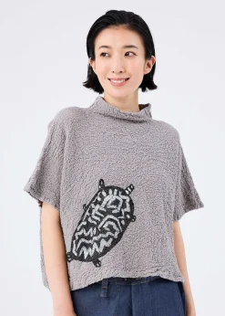 ISSEY MIYAKE Top|Animal Pattern Print Cauliflower