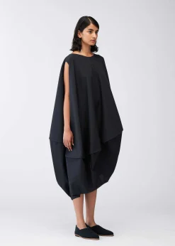 ISSEY MIYAKE Dress|Bubble Solid Black