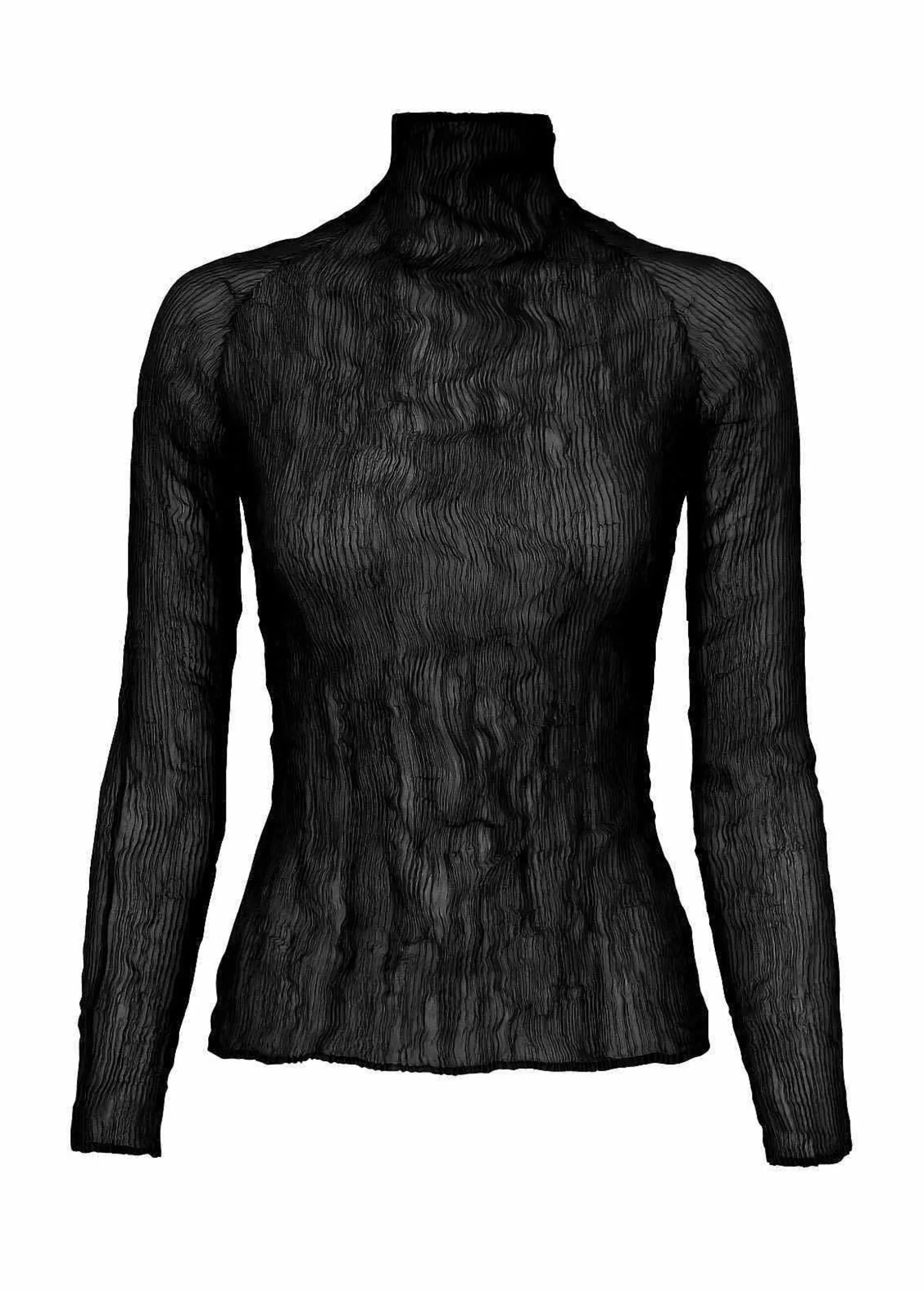 ISSEY MIYAKE Top|Chiffon Twist Bk/Wt-46