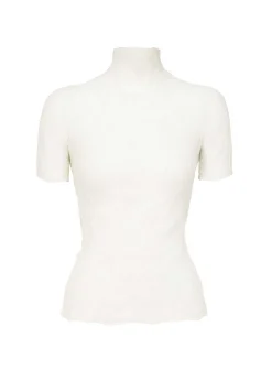 ISSEY MIYAKE Top|Chiffon Twist Bk/Wt-46