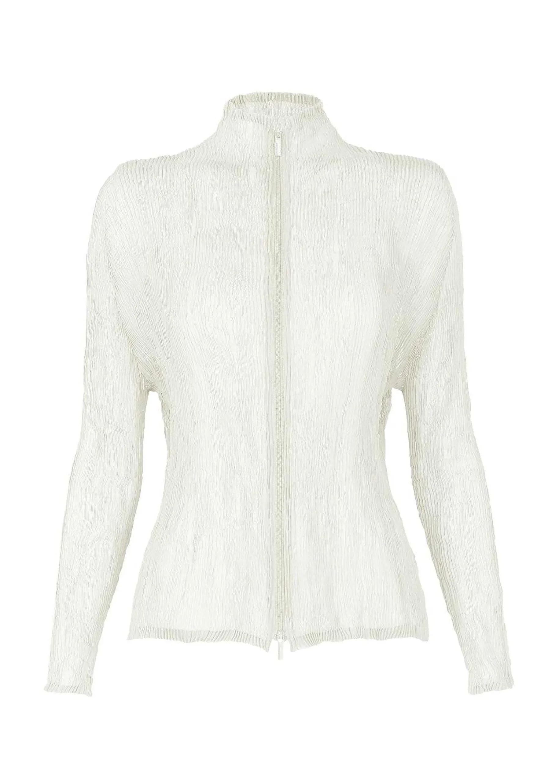 ISSEY MIYAKE Cardigan|Chiffon Twist Bk/Wt-46