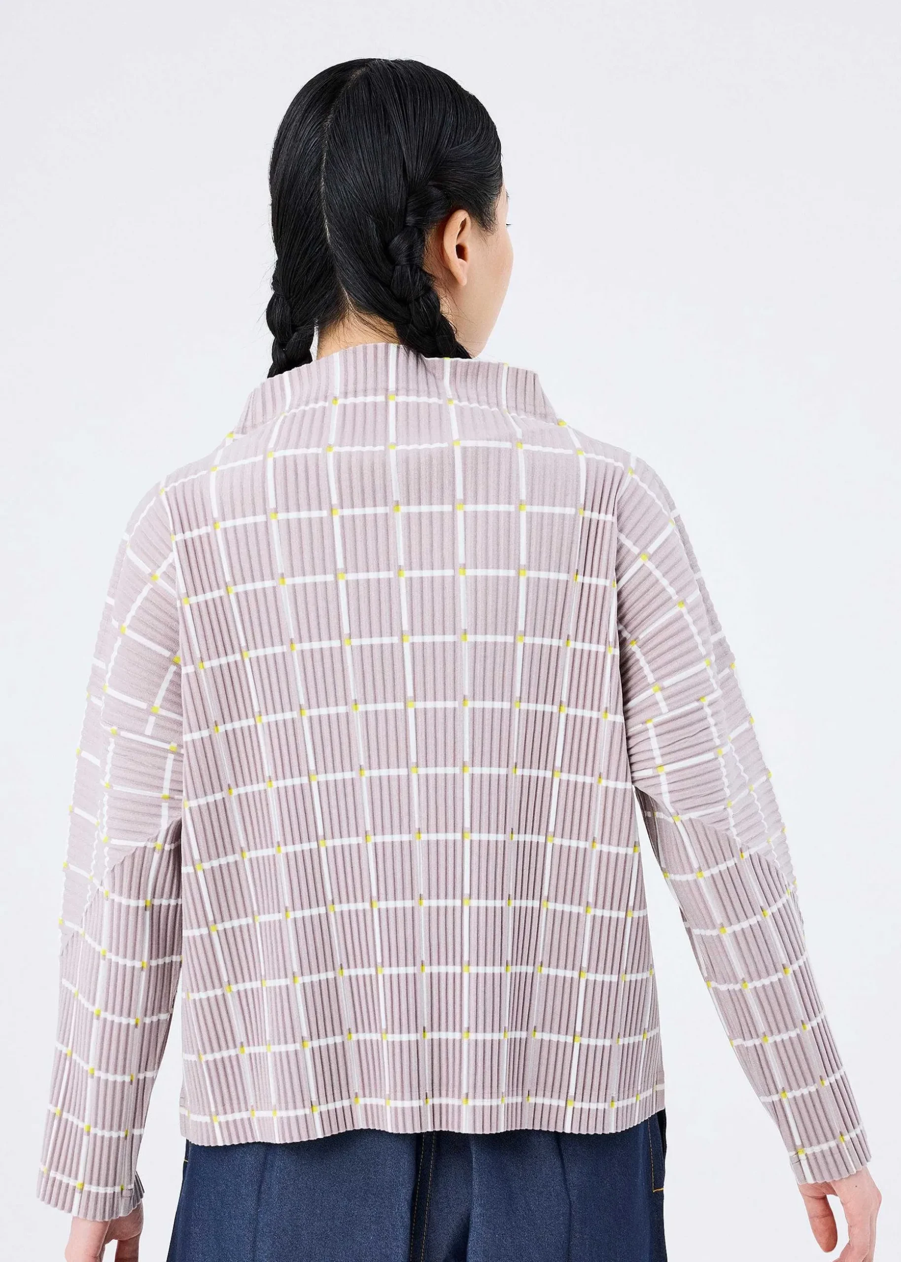 ISSEY MIYAKE Top|Color Stick Suede Like Pleats