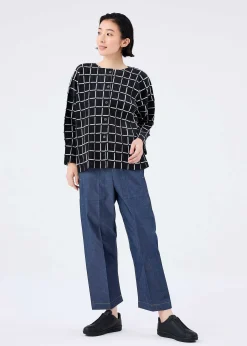 ISSEY MIYAKE Cardigan|Color Stick Suede Like Pleats