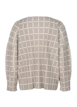 ISSEY MIYAKE Cardigan|Color Stick Suede Like Pleats