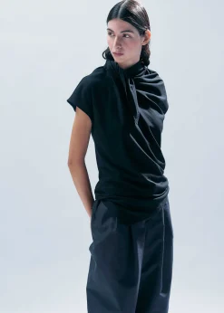 ISSEY MIYAKE Top|Cotton Knot Jersey