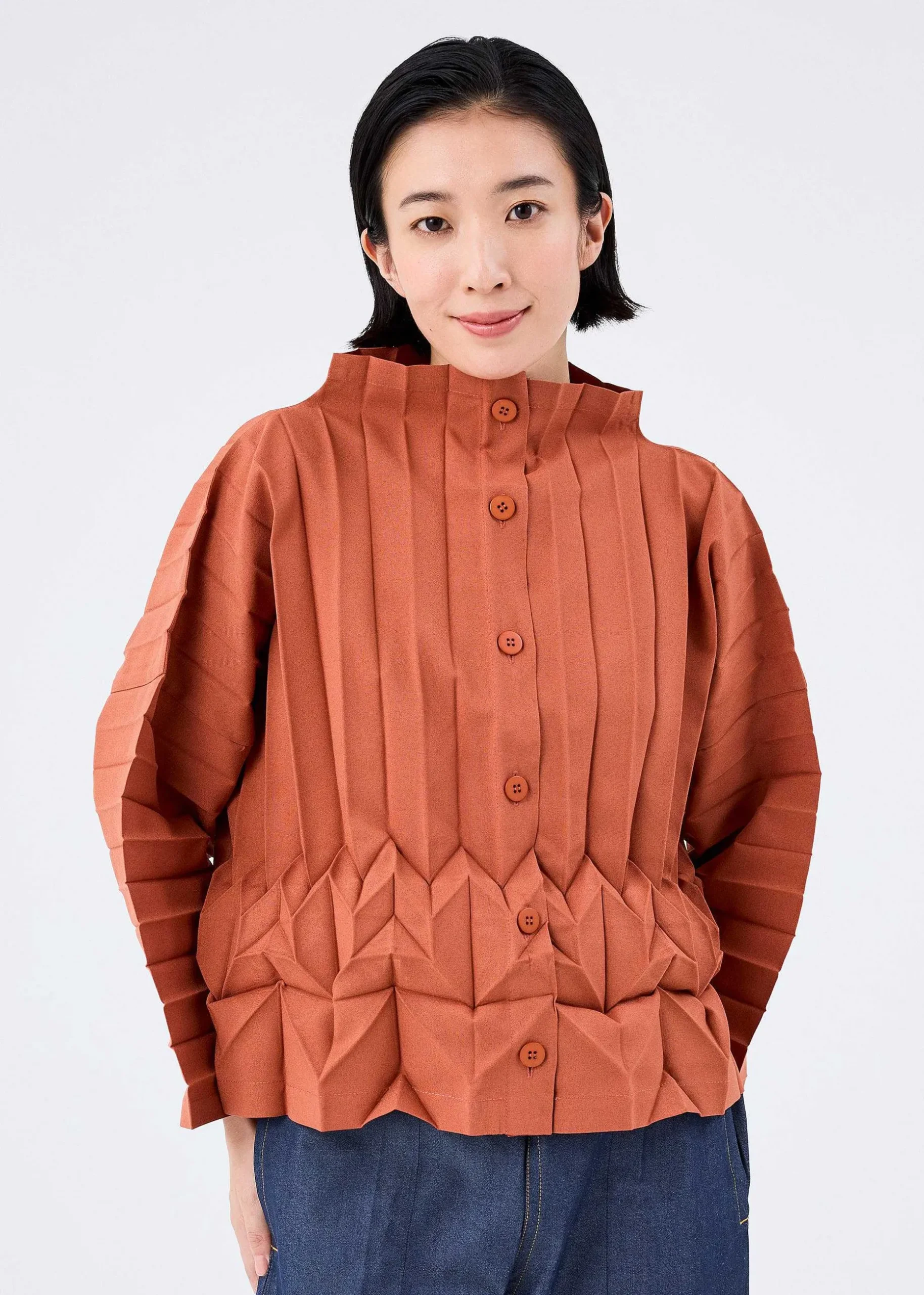 ISSEY MIYAKE Cardigan|Cube Pleats