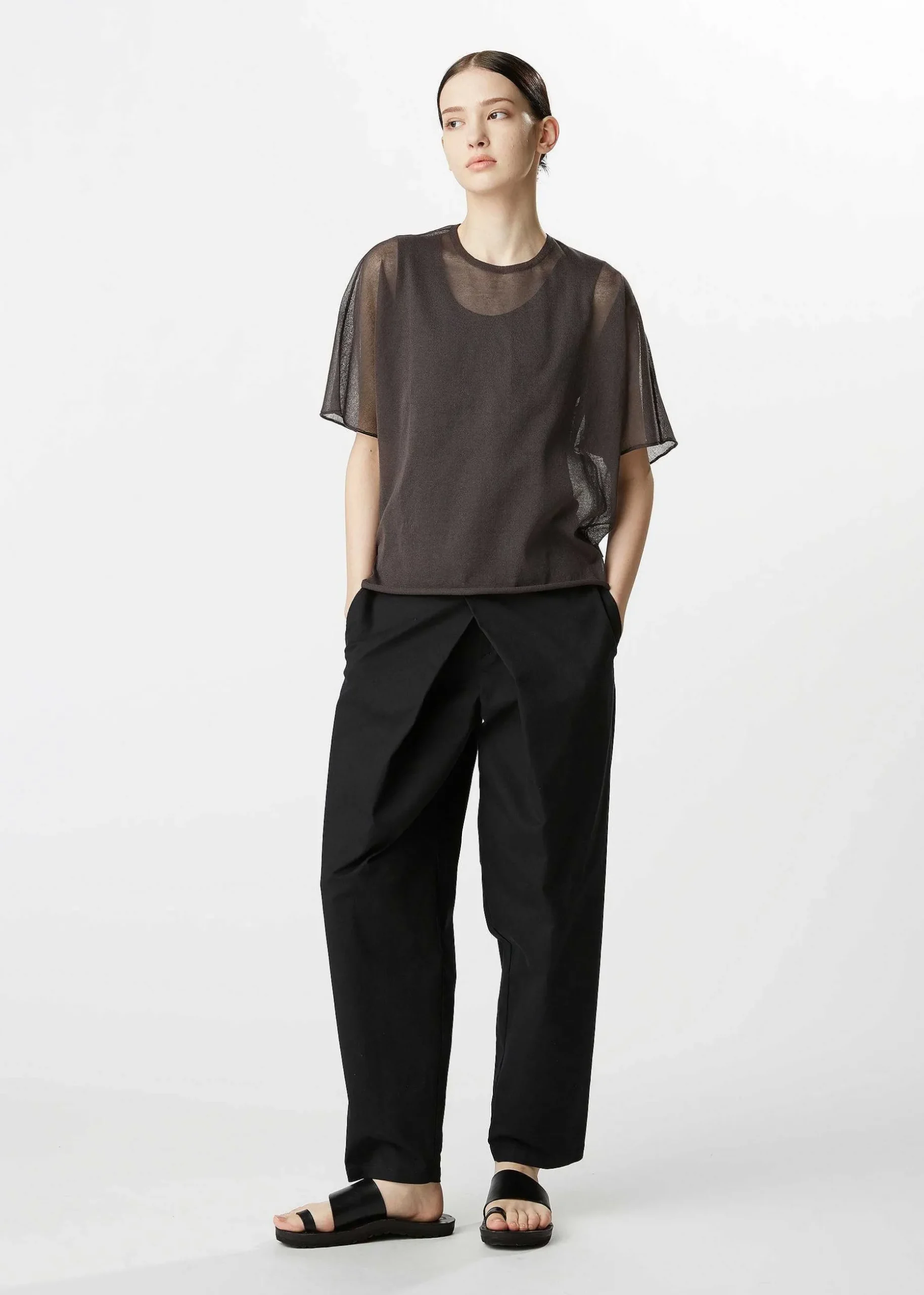 ISSEY MIYAKE Top|Curling Sheer Knit
