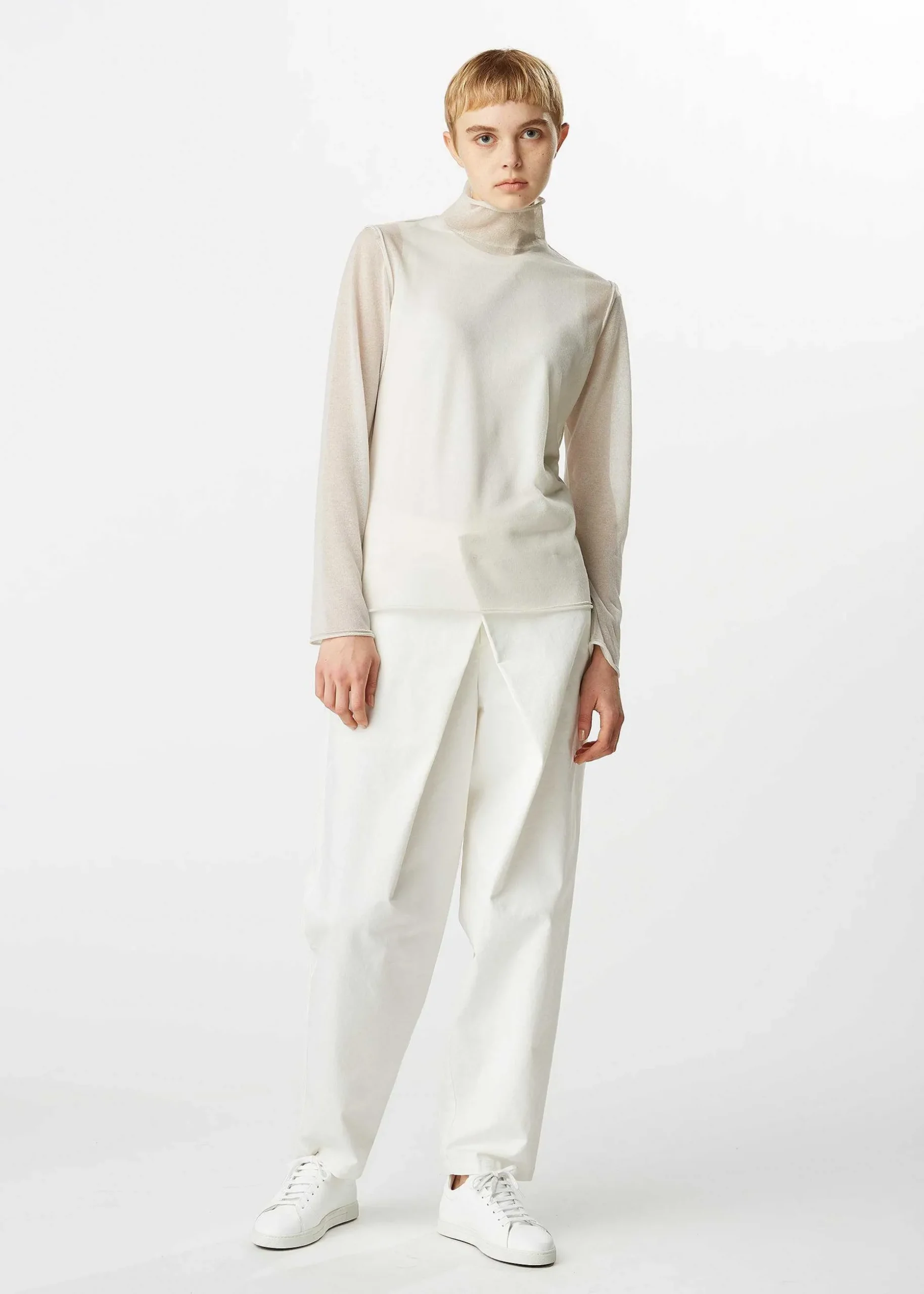 ISSEY MIYAKE Top|Curling Sheer Knit