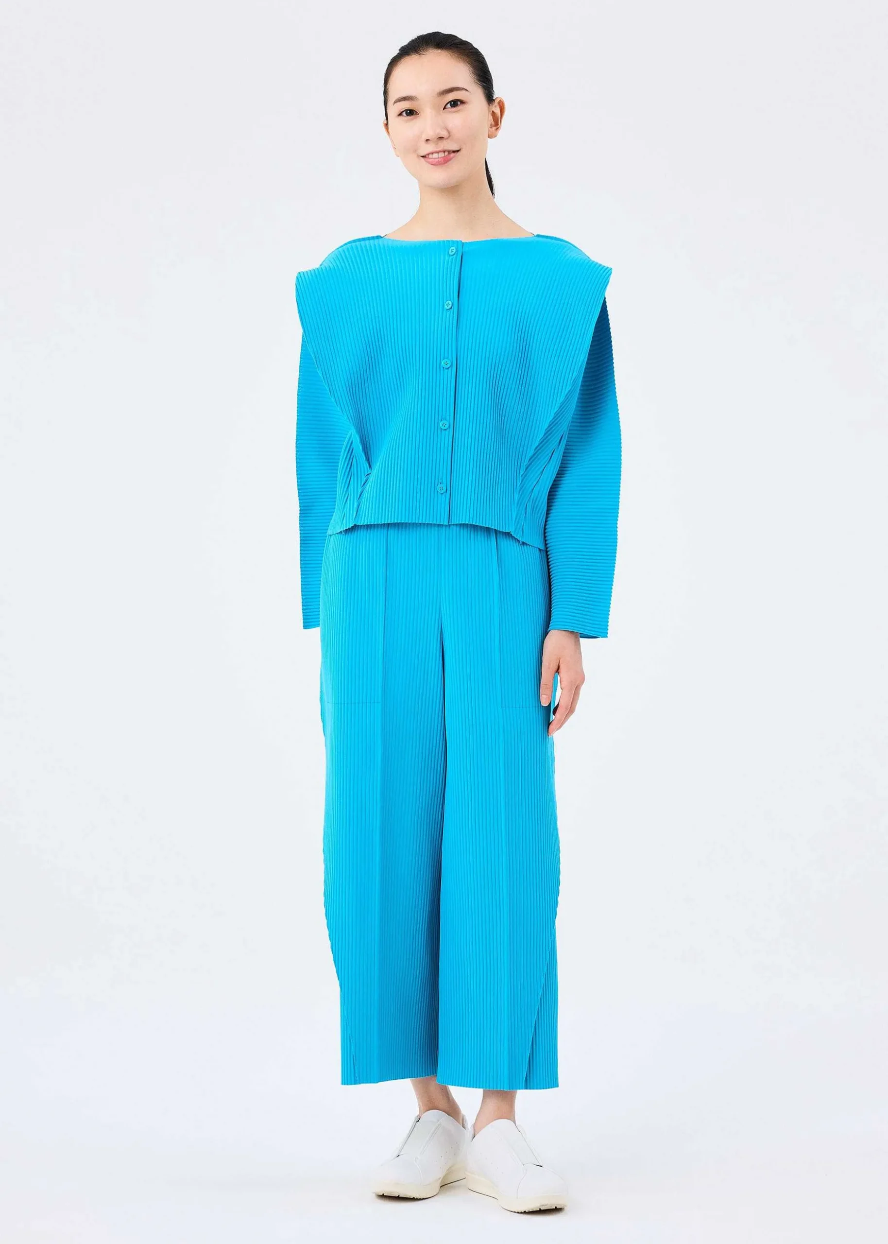 ISSEY MIYAKE Cardigan|Curve Pleats