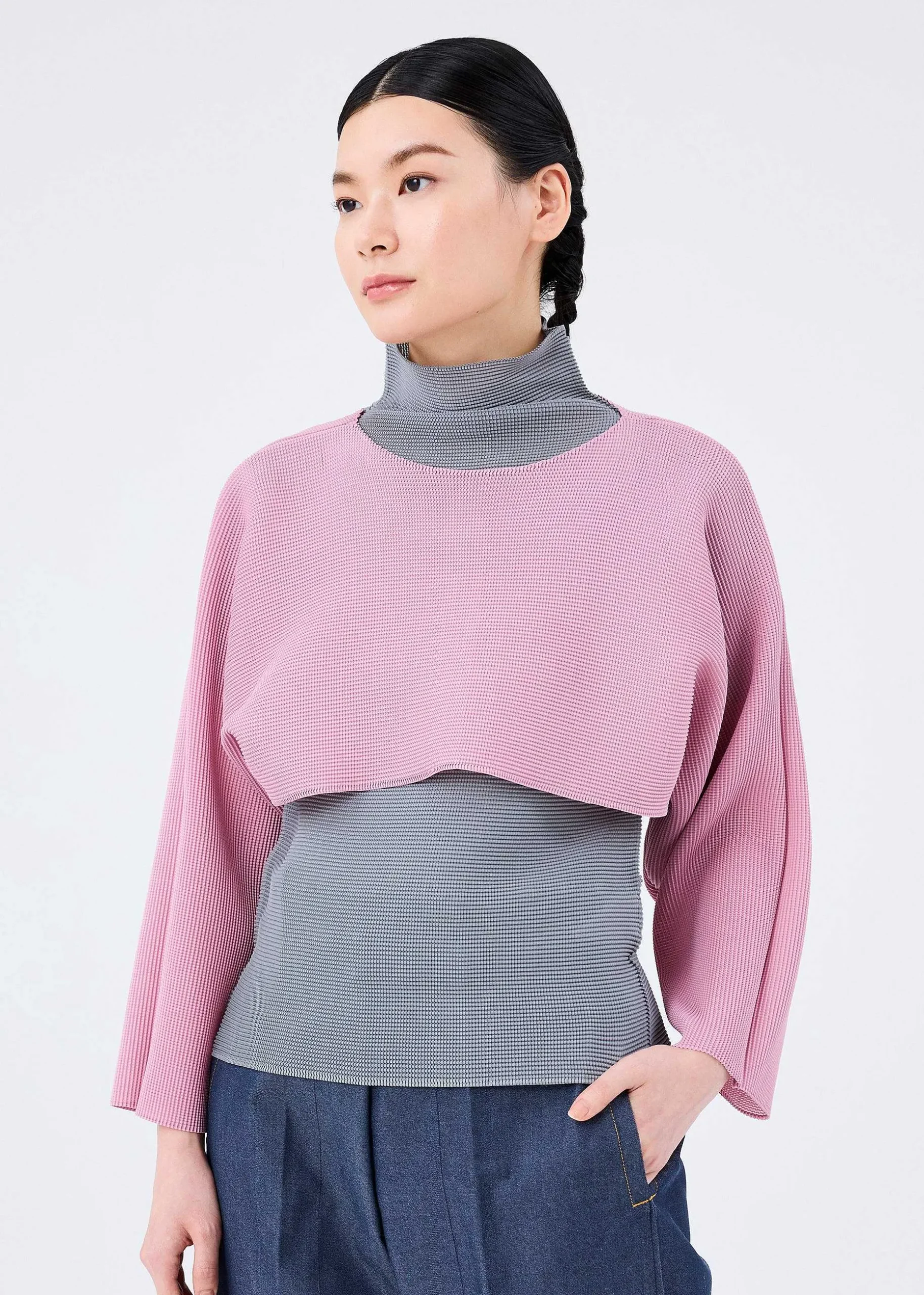 ISSEY MIYAKE Top|Dolman Stretch Pleats 2