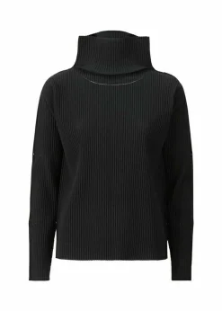 ISSEY MIYAKE Top|Fine Knit Pleats Black