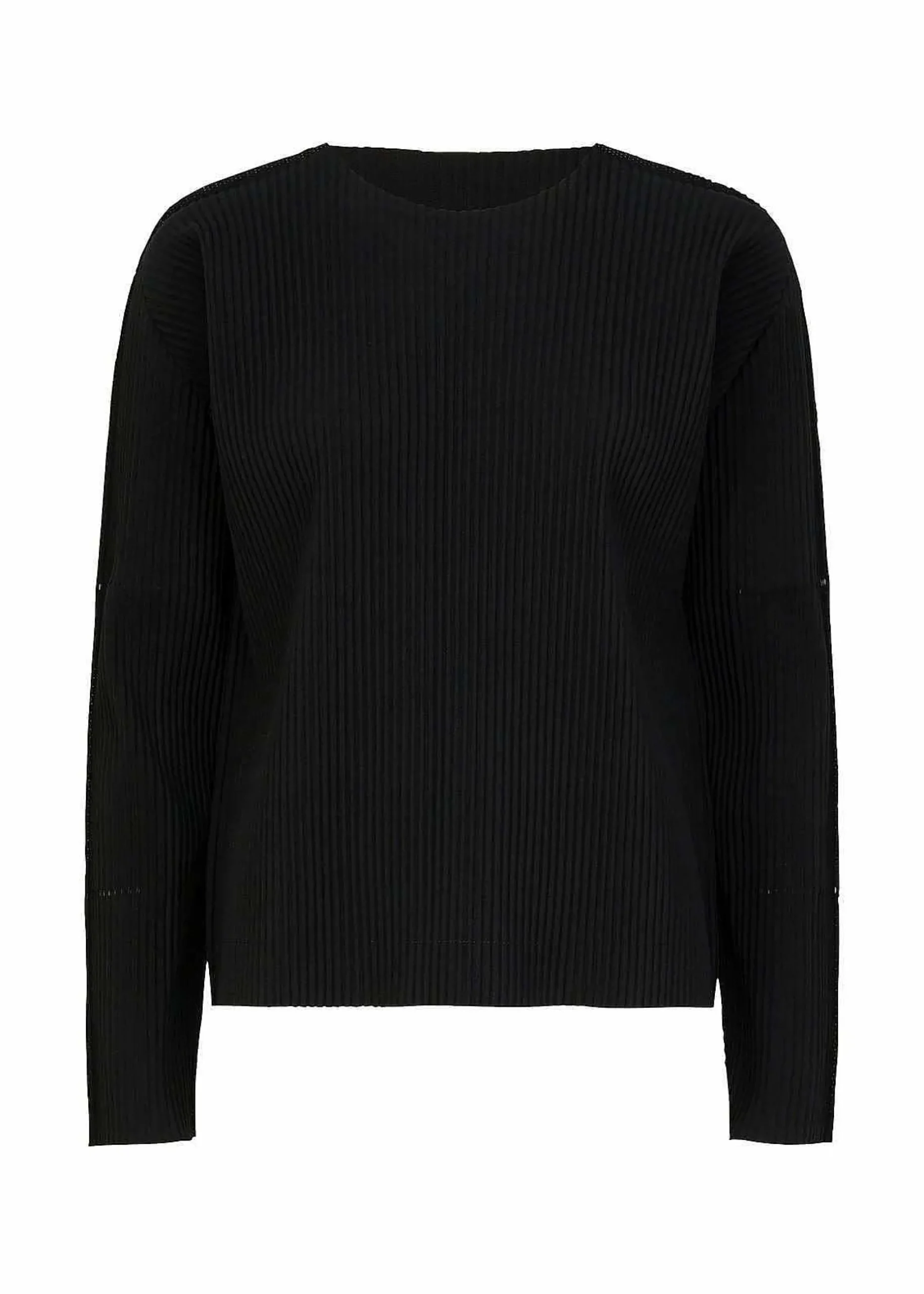 ISSEY MIYAKE Top|Fine Knit Pleats Black