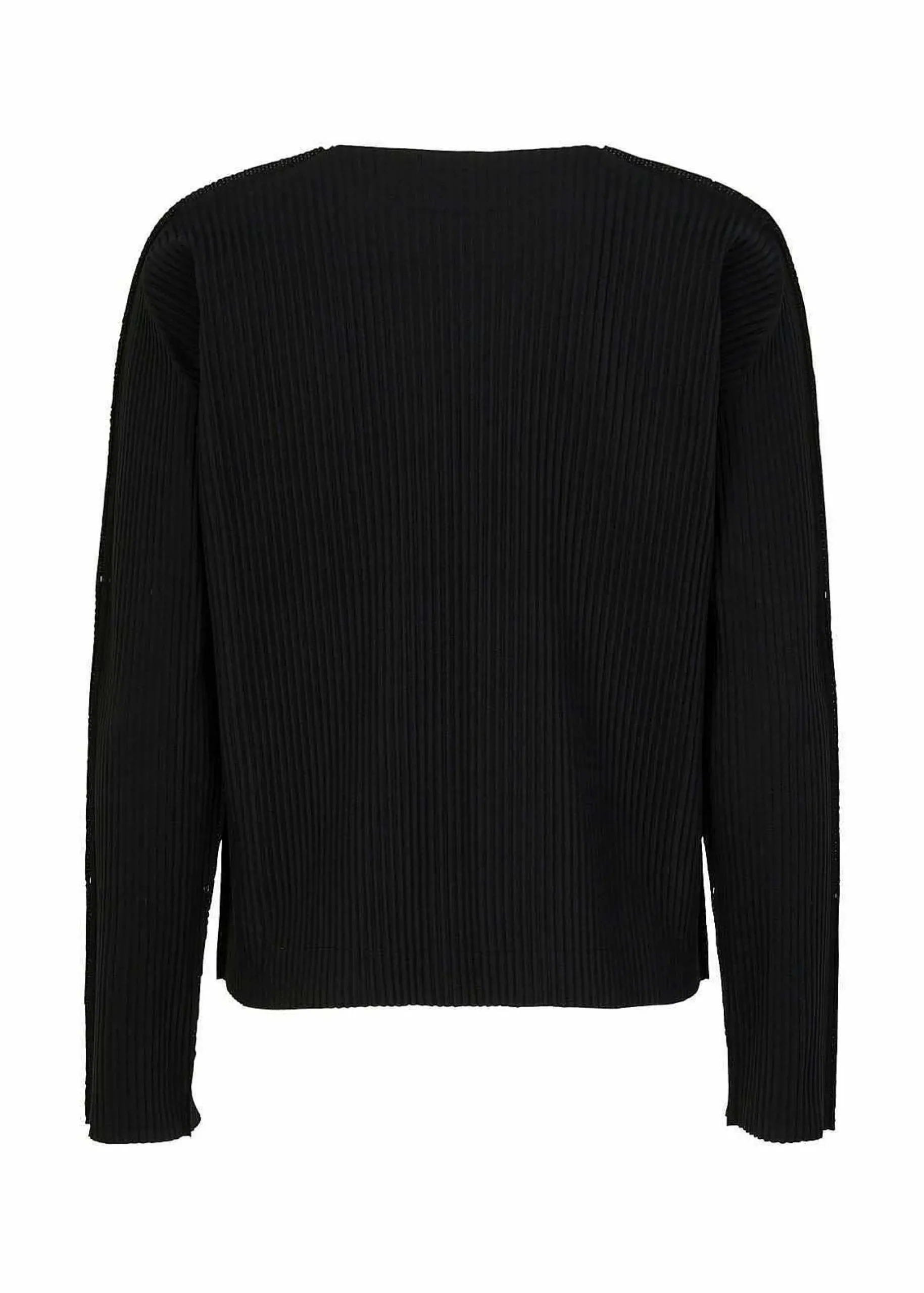 ISSEY MIYAKE Top|Fine Knit Pleats Black