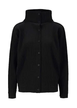 ISSEY MIYAKE Cardigan|Fine Knit Pleats Black