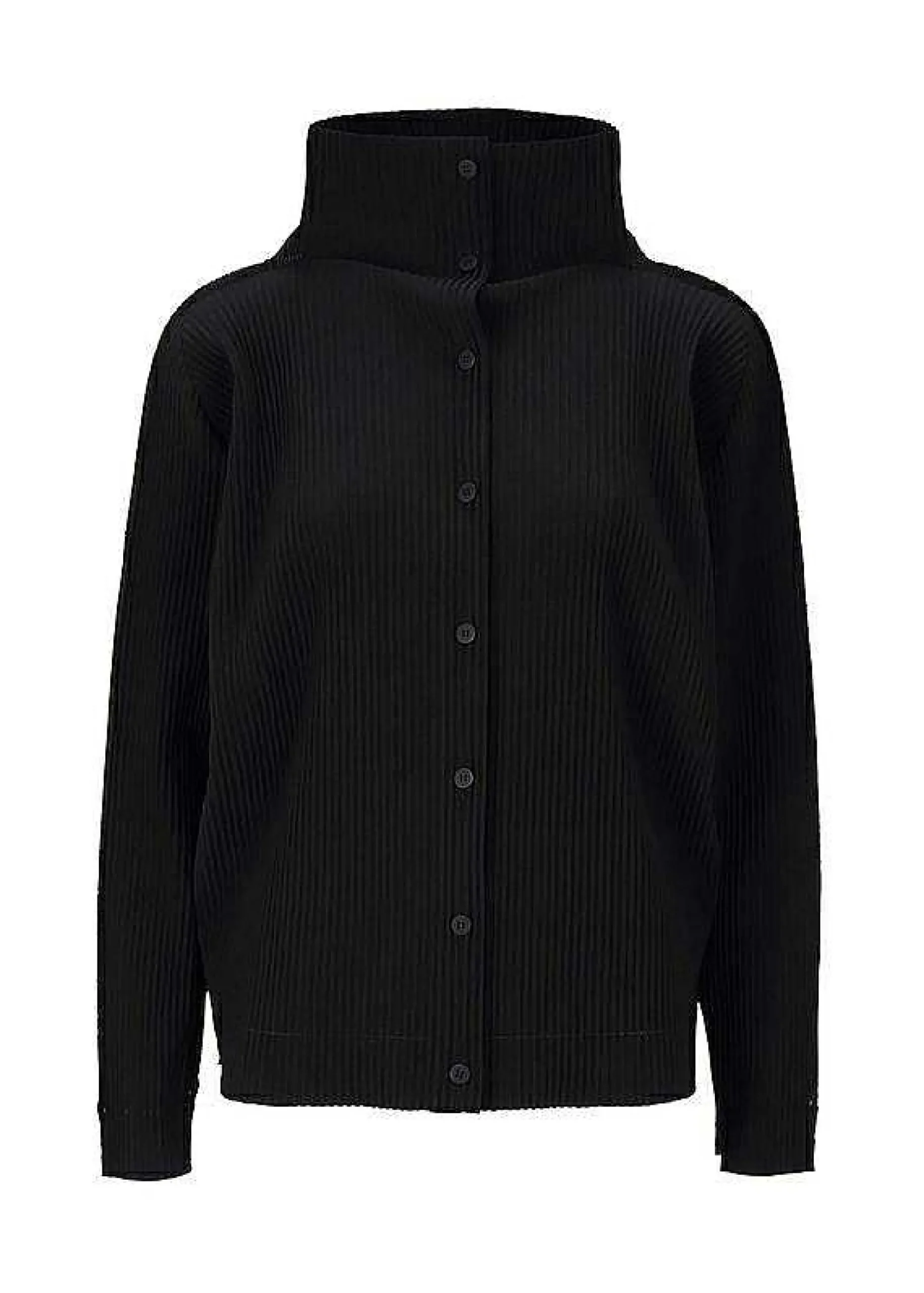 ISSEY MIYAKE Cardigan|Fine Knit Pleats Black