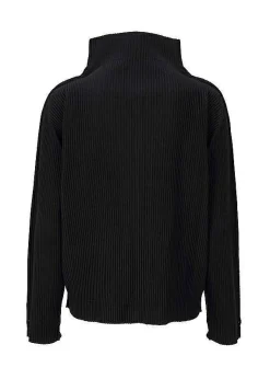 ISSEY MIYAKE Cardigan|Fine Knit Pleats Black
