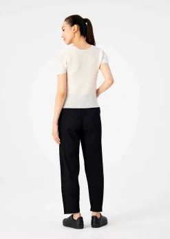 ISSEY MIYAKE Pants|Fine Knit Pleats Black