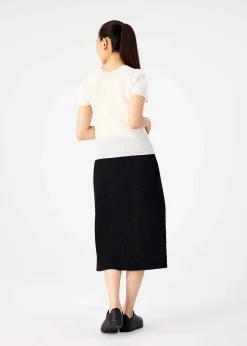 ISSEY MIYAKE Skirt|Fine Knit Pleats Black