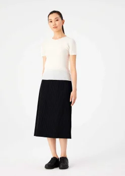 ISSEY MIYAKE Skirt|Fine Knit Pleats Black