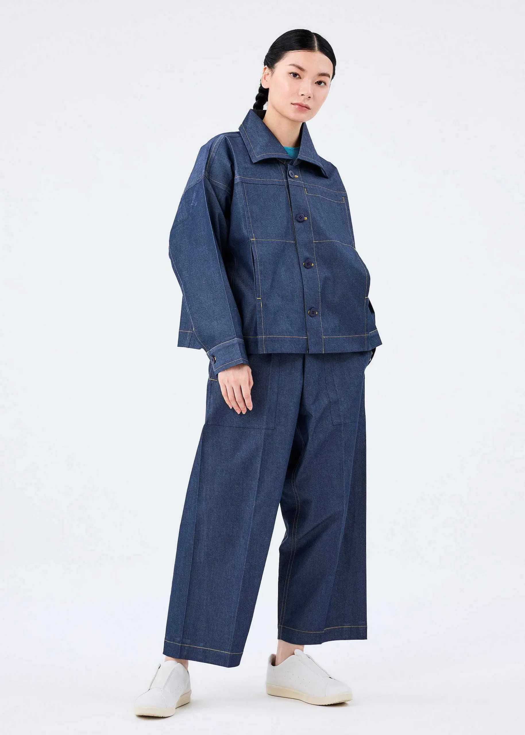 ISSEY MIYAKE Jackets & Blazers|Flat Denim