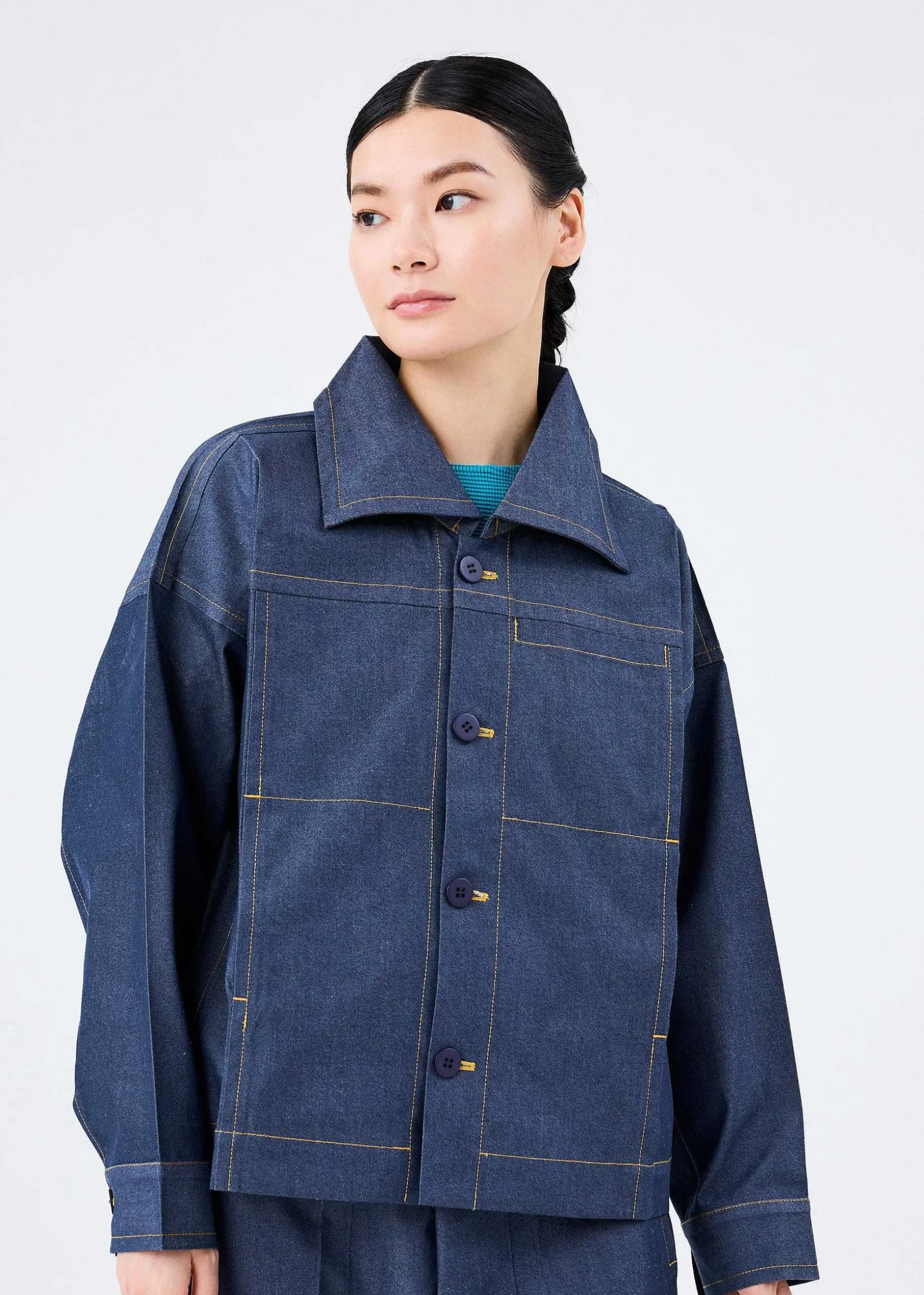 ISSEY MIYAKE Jackets & Blazers|Flat Denim