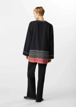 ISSEY MIYAKE Top|Floral Border