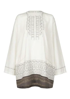 ISSEY MIYAKE Top|Floral Border