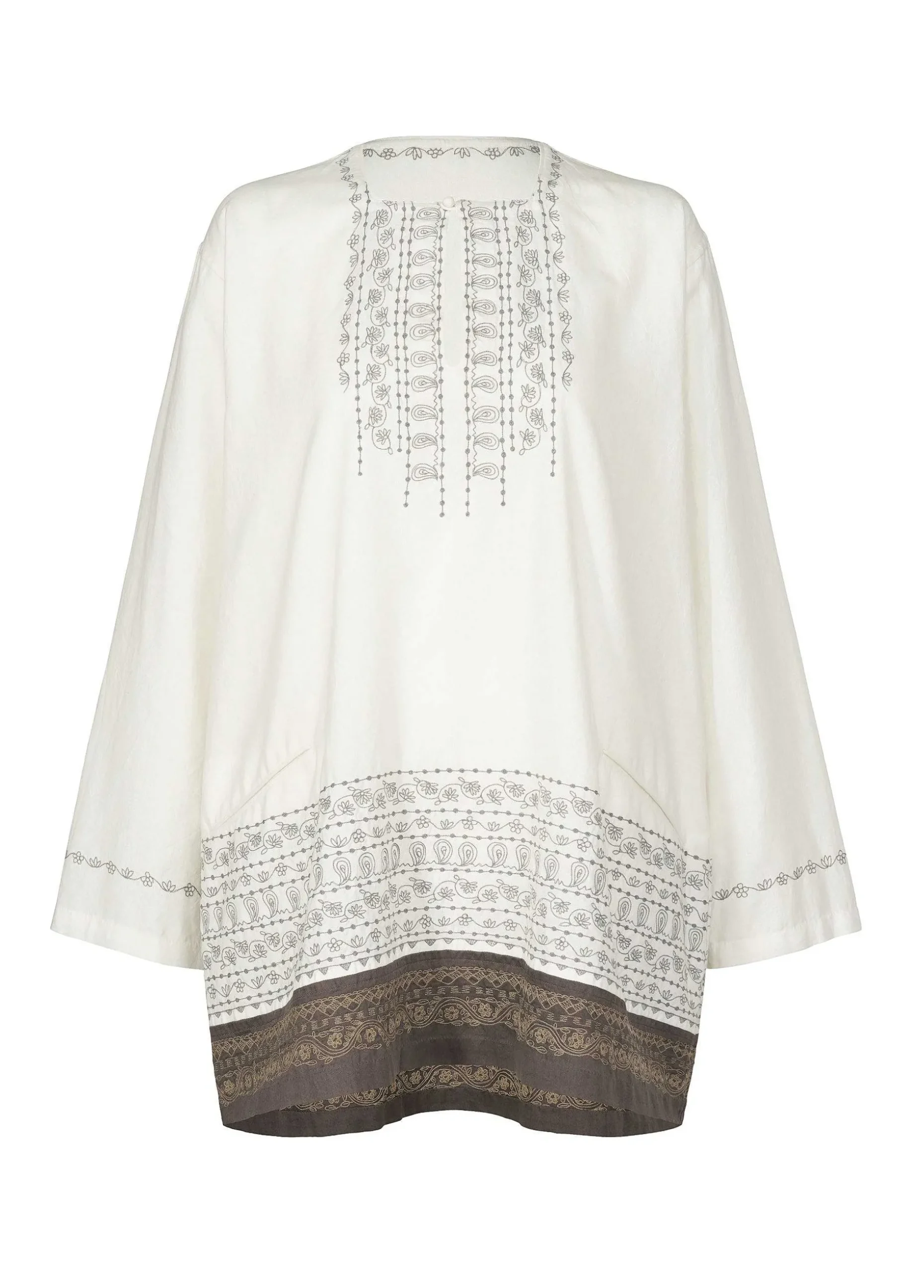ISSEY MIYAKE Top|Floral Border