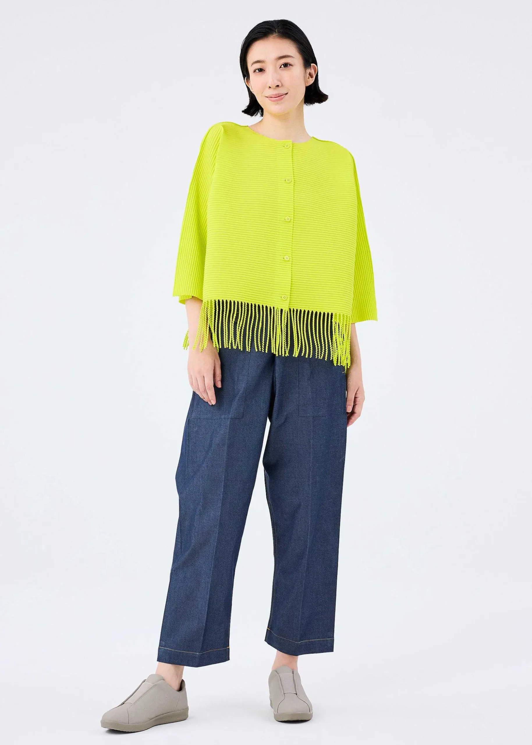 ISSEY MIYAKE Cardigan|Fringe Pleats