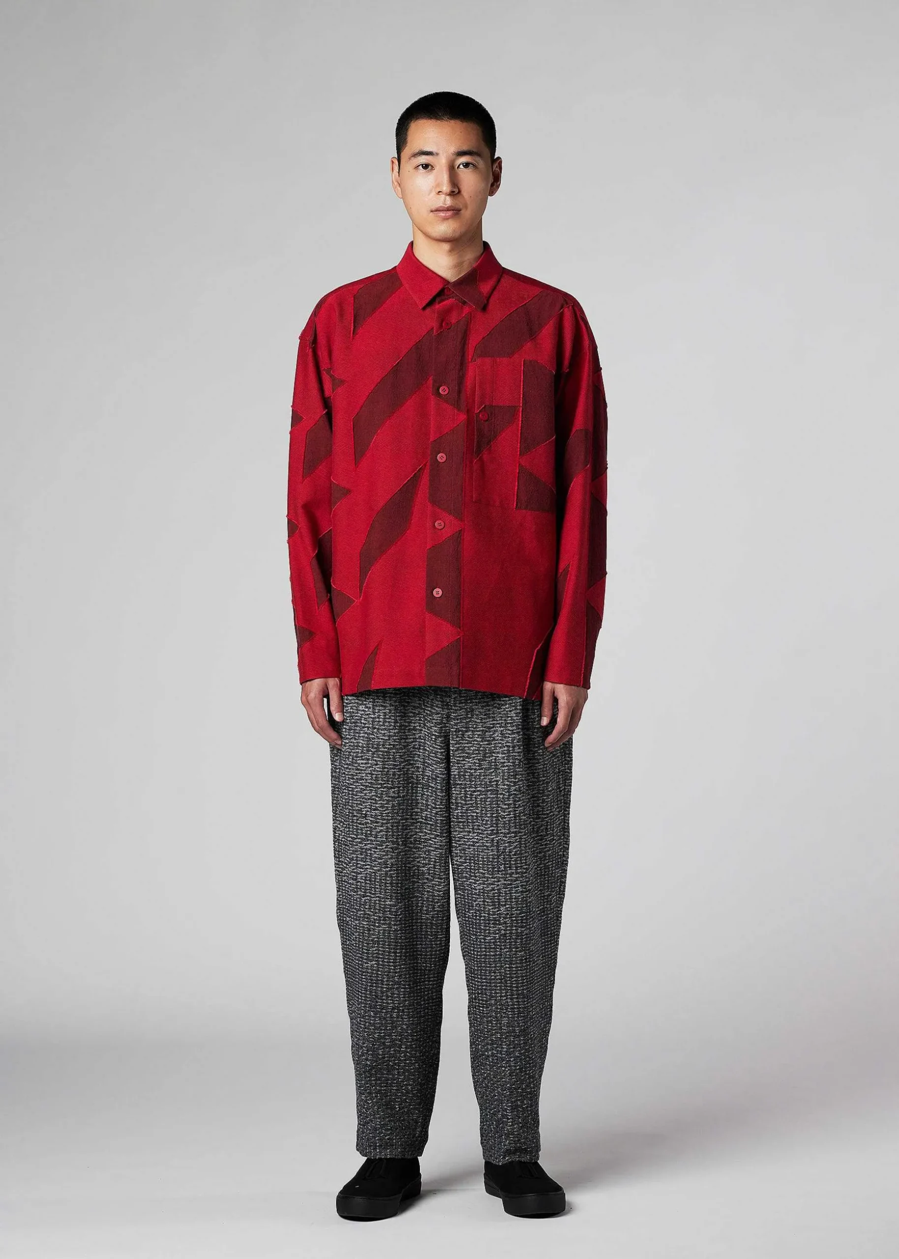 ISSEY MIYAKE Shirts|Geometry Jacquard Shirt