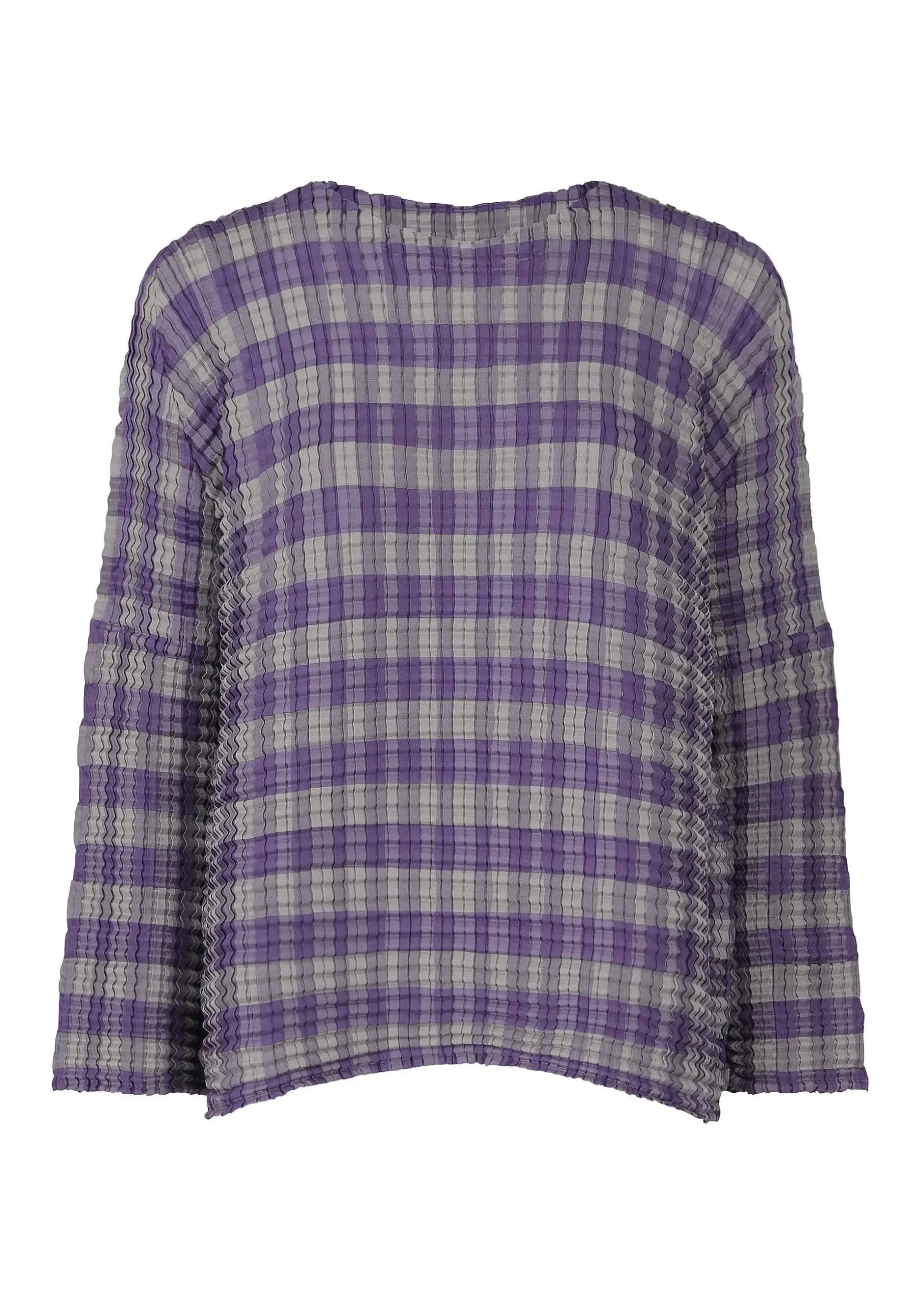 ISSEY MIYAKE Top|Gingham Check Pleats Shirt