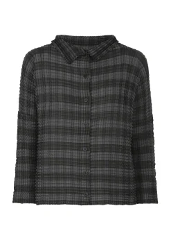 ISSEY MIYAKE Cardigan|Gingham Check Pleats Shirt