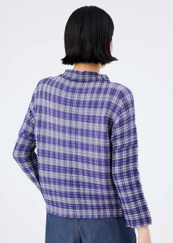 ISSEY MIYAKE Cardigan|Gingham Check Pleats Shirt