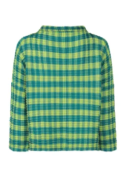 ISSEY MIYAKE Cardigan|Gingham Check Pleats Shirt