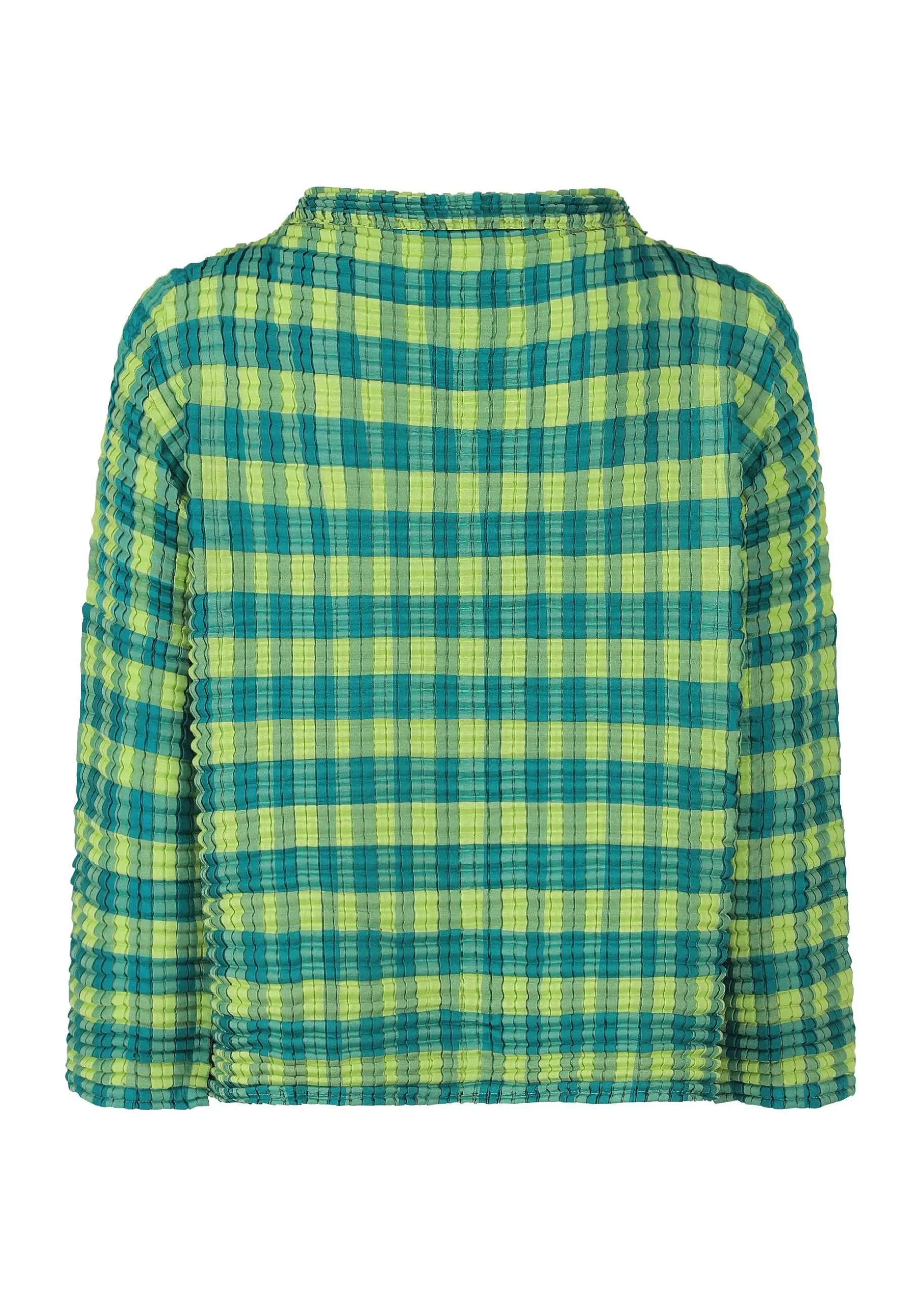 ISSEY MIYAKE Cardigan|Gingham Check Pleats Shirt
