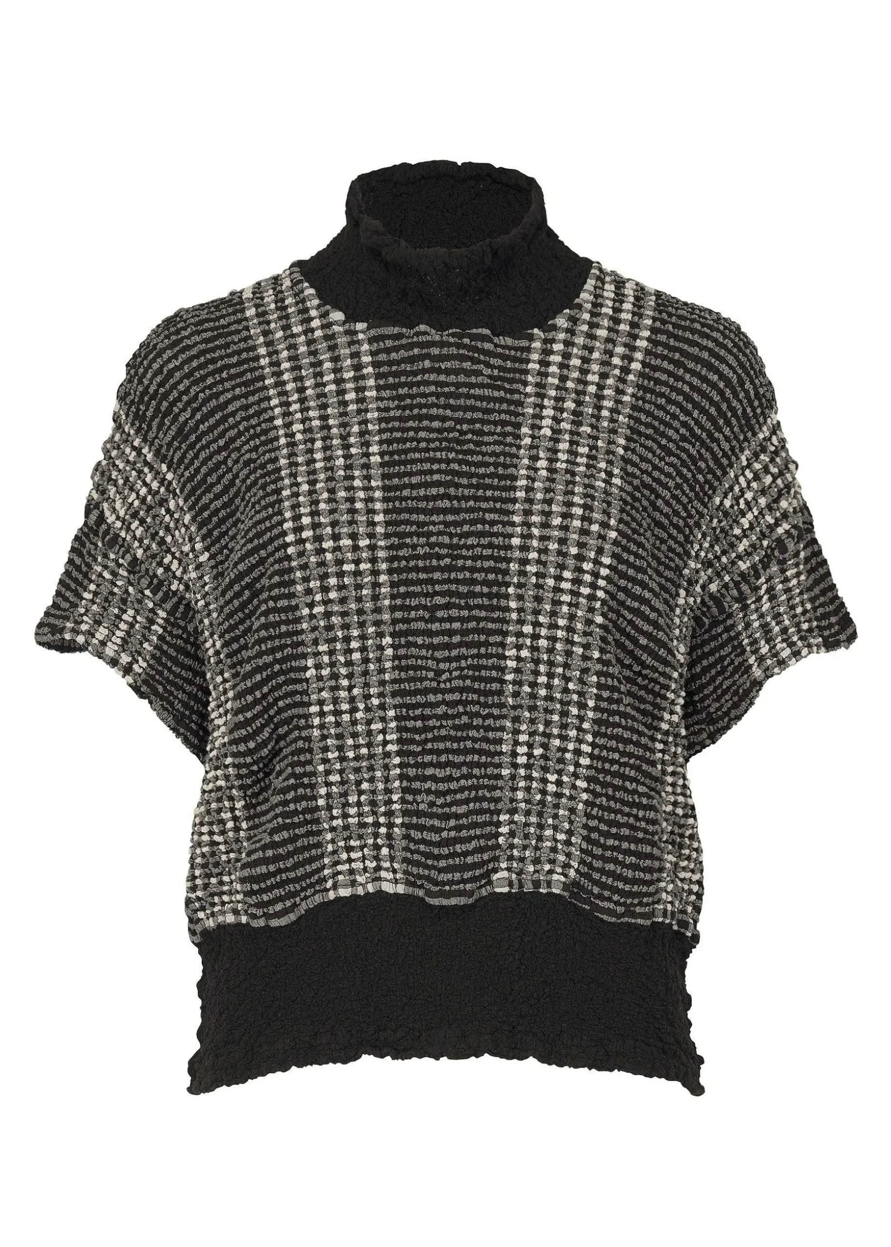 ISSEY MIYAKE Top|Gingham Stripe Cauliflower