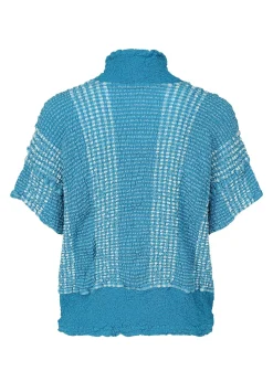 ISSEY MIYAKE Top|Gingham Stripe Cauliflower