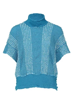 ISSEY MIYAKE Top|Gingham Stripe Cauliflower
