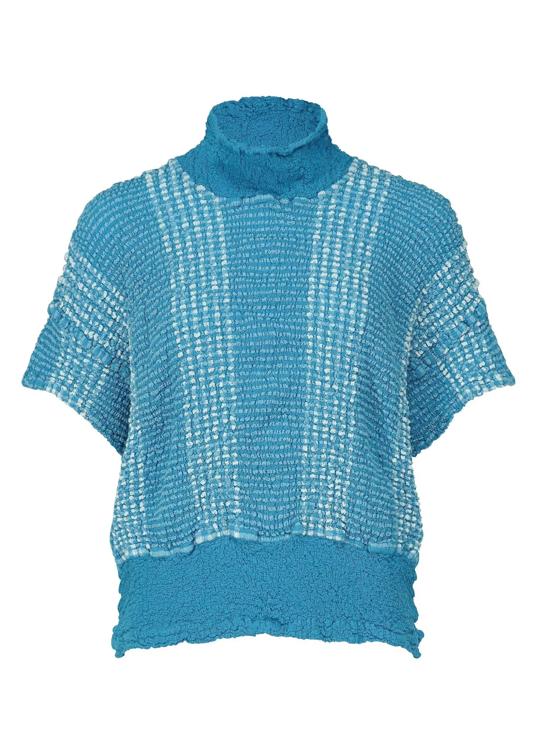 ISSEY MIYAKE Top|Gingham Stripe Cauliflower