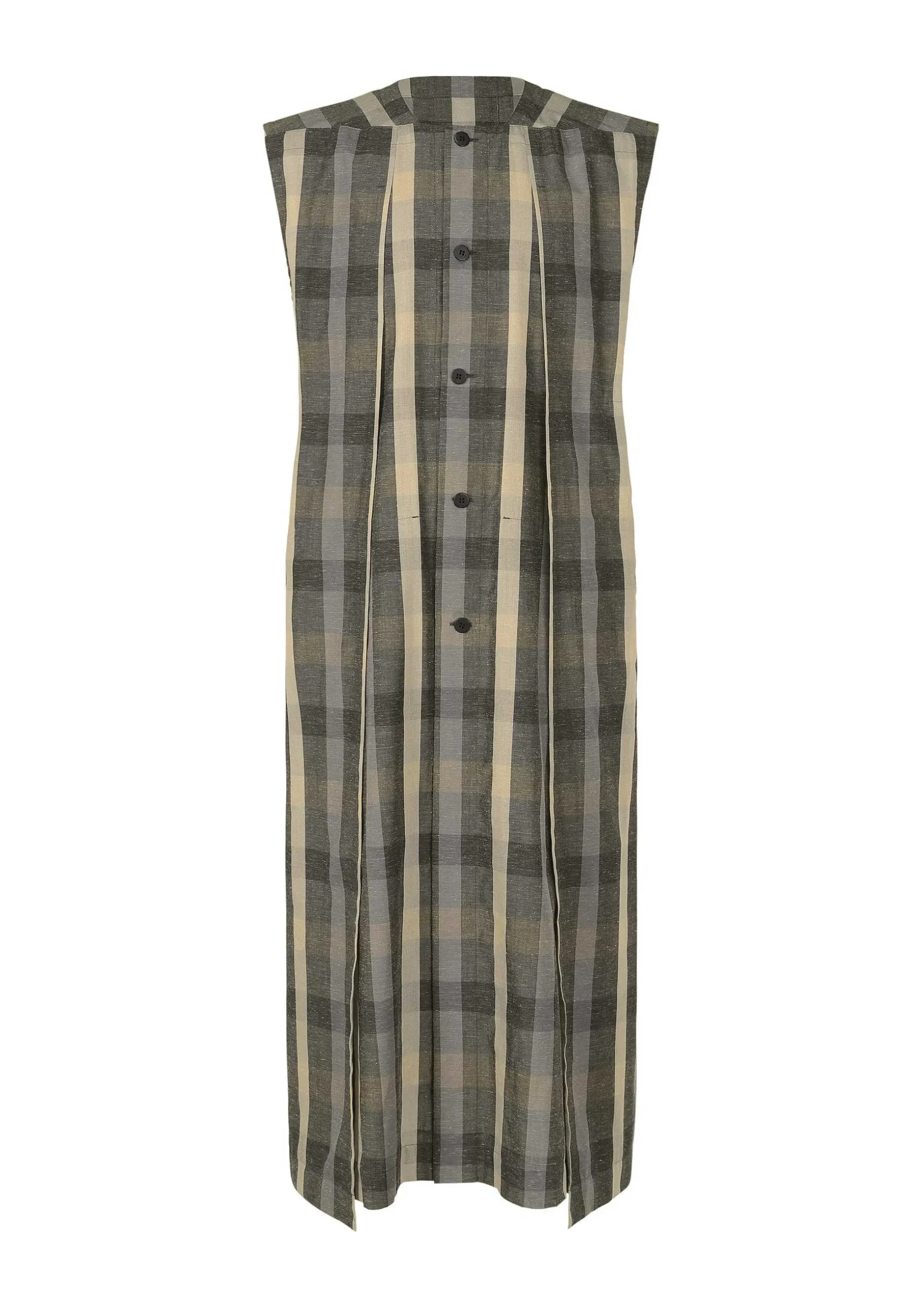 ISSEY MIYAKE Vest|Hybrid Check Shirt