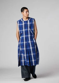 ISSEY MIYAKE Vest|Hybrid Check Shirt