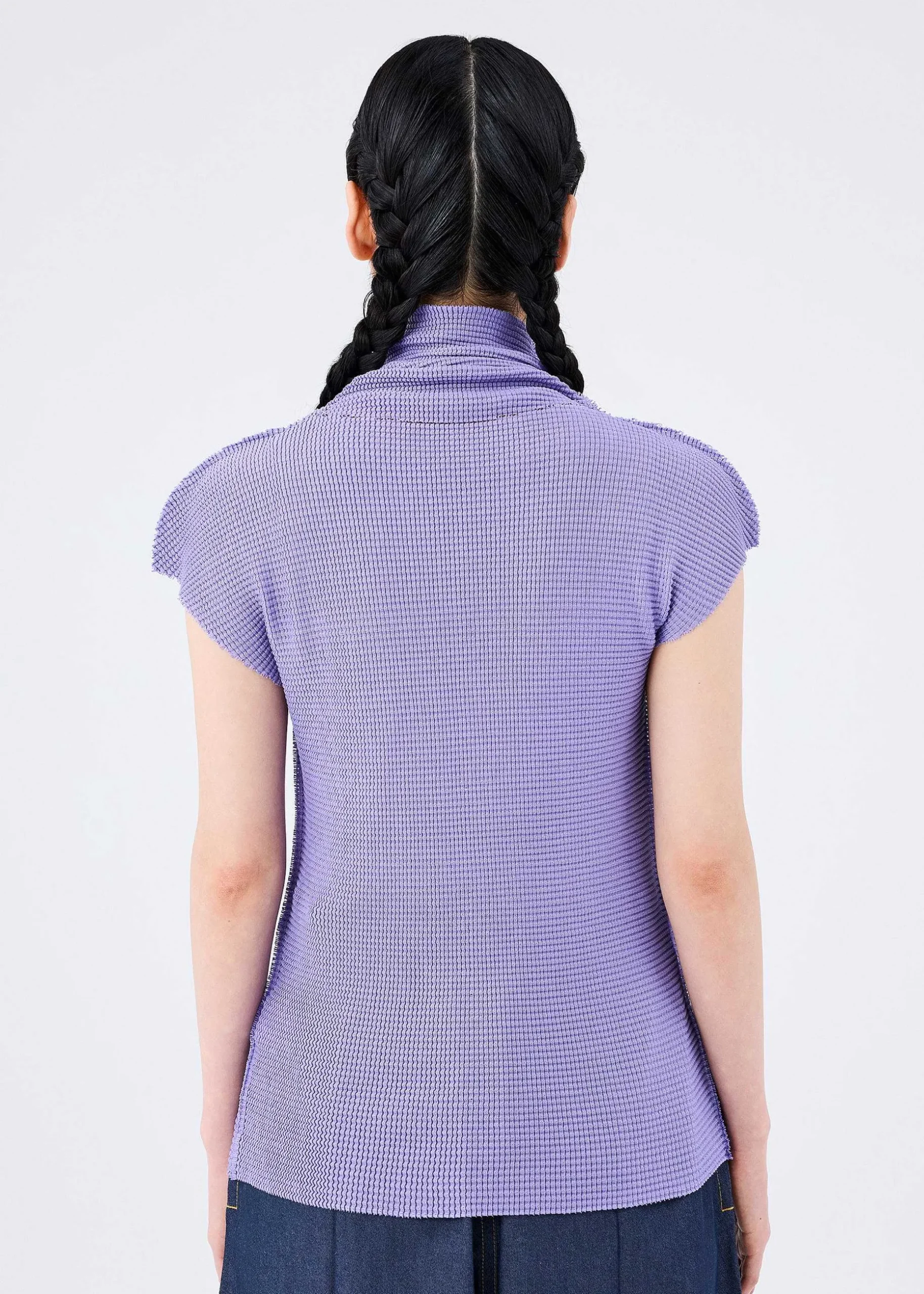 ISSEY MIYAKE Top|Knit Stretch Pleats 1