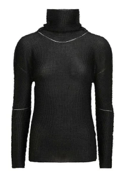 ISSEY MIYAKE Top|Knit Stretch Pleats